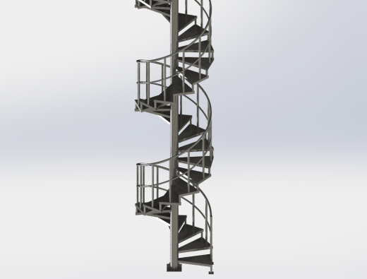 Thang Xoan螺旋楼梯简易模型3D图纸 Solidworks设计缩略图